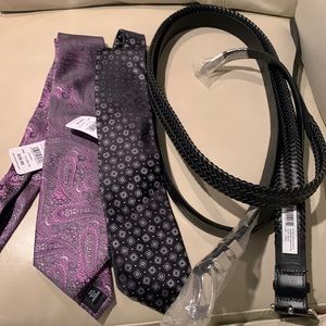 Big mens ties/belts 4 pc bundle